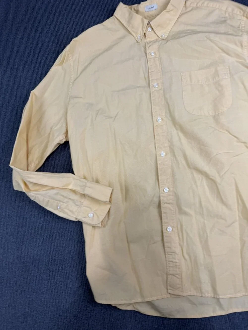 J. Crew Mens Yellow Classic Fit Long Sleeve Button-Up Shirt XL